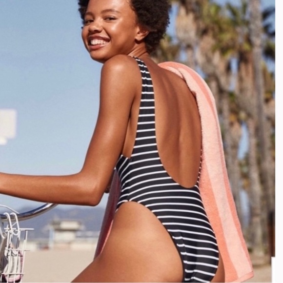 SOLD Aerie Striped One Piece - Picture 2 of 4